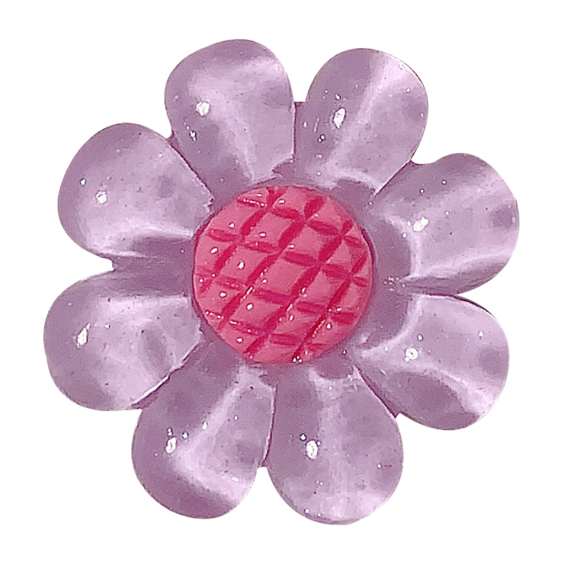 Transfronterizo nuevo macarón color transparente ocho pétalos flor diy accesorios de resina crema pegamento para el cabello pinzas para el cabello caso de teléfono móvil hecha a mano