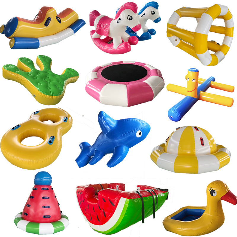 Water Park Inflatable Toys, Inflatable Floats, Roller Coasters, Seesaws, Gyrotrams, Trampolines, Ocean Ball Pools, Floating Objects