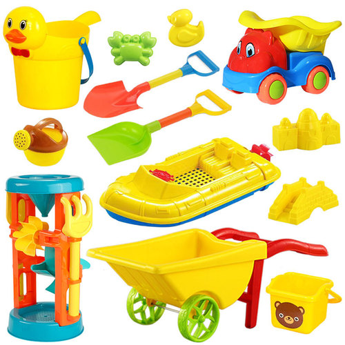 Children's Sand Bucket Play Sand Digging Tools Outdoor Cart Plastic Spade Senna Sand Pit Toy Set Wholesale