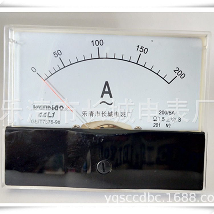 长城电表厂 44L1 200/5A 交流指针电流表 100*80