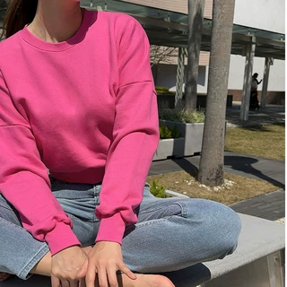 春秋时尚高级感卫衣女美式复古 定制新年ins纯棉短款女装上衣外套