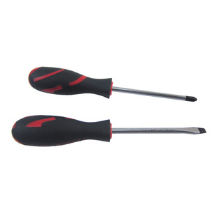 Wear-resistant non-slip Phillips screwdriver double color rubber handle 4 inch manual screwdriver 6*100mm