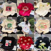 1688夏季新款棉短袖t恤女装打底衫 9.9包邮一件代发便宜地摊货