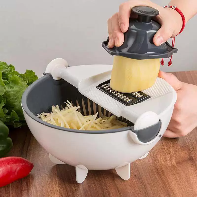 Кухонный скребок для нарезки картофеля и редьки, шинковка, решётка-дуршлаг многофункциональная