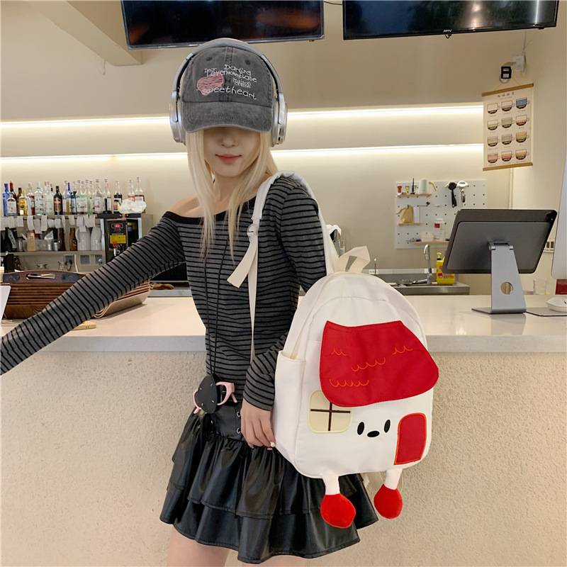 韓国インスタイルの高見えで超かわいい春夏リュック 中学生・高校生向けランドセル 漫画ドーパミンリュック|undefined