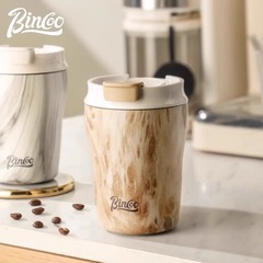 Bincoo陶瓷内胆保温杯保冷咖啡杯随行杯高颜值水杯2025新款女便携