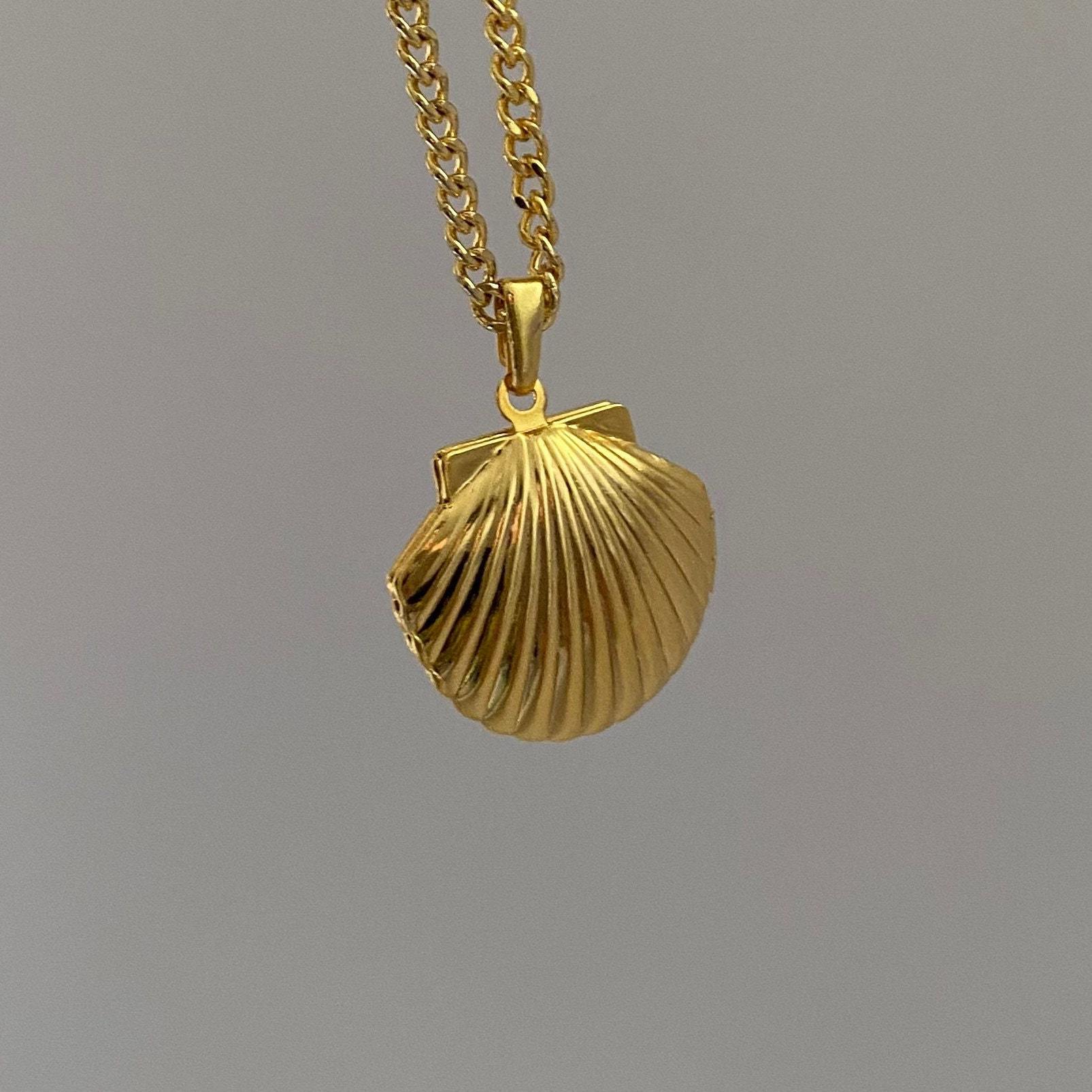 Plating Design Fashion Shell Titanium Steel Copper Plating Pendant Necklace