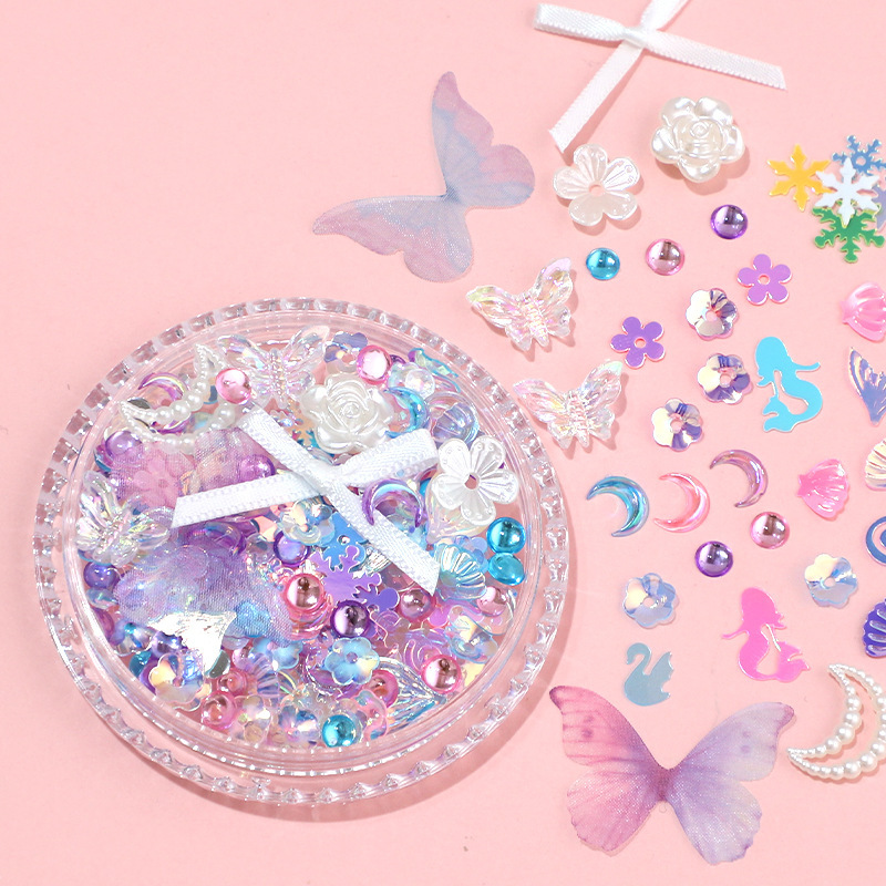 Carefully Selected Colorful Mirror Aurora Butterfly Children's Face Stickers Decorative Rhinestones Stage Makeup Sequins