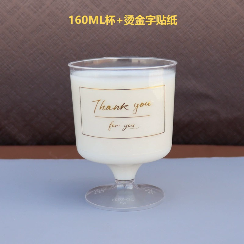 Disposable wineglass, champagne glass, transparent plastic mousse