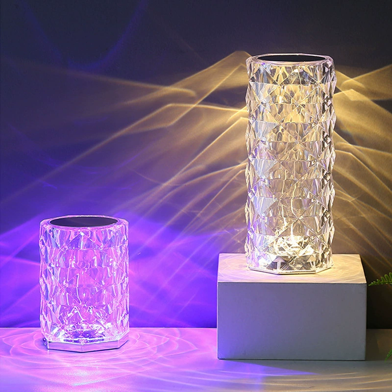 Кристаллическая настольная лампа для спальни розовая лампа алмазная крышка линии Битц светодиодная атмосфера прикроватная лампа лепестки капли воды ночник