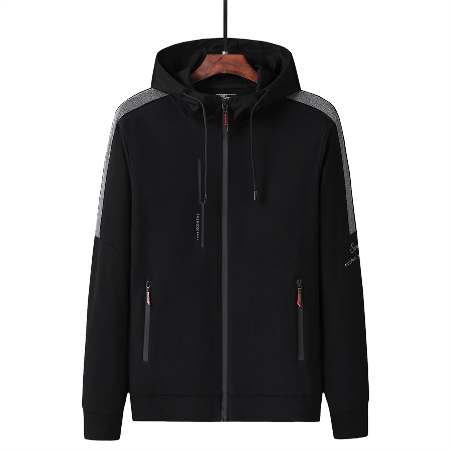 Giacca cardigan in puro cotone da uomo primavera autunno, top casual con cerniera per adolescenti e studenti, traspirante americano_voghion.com