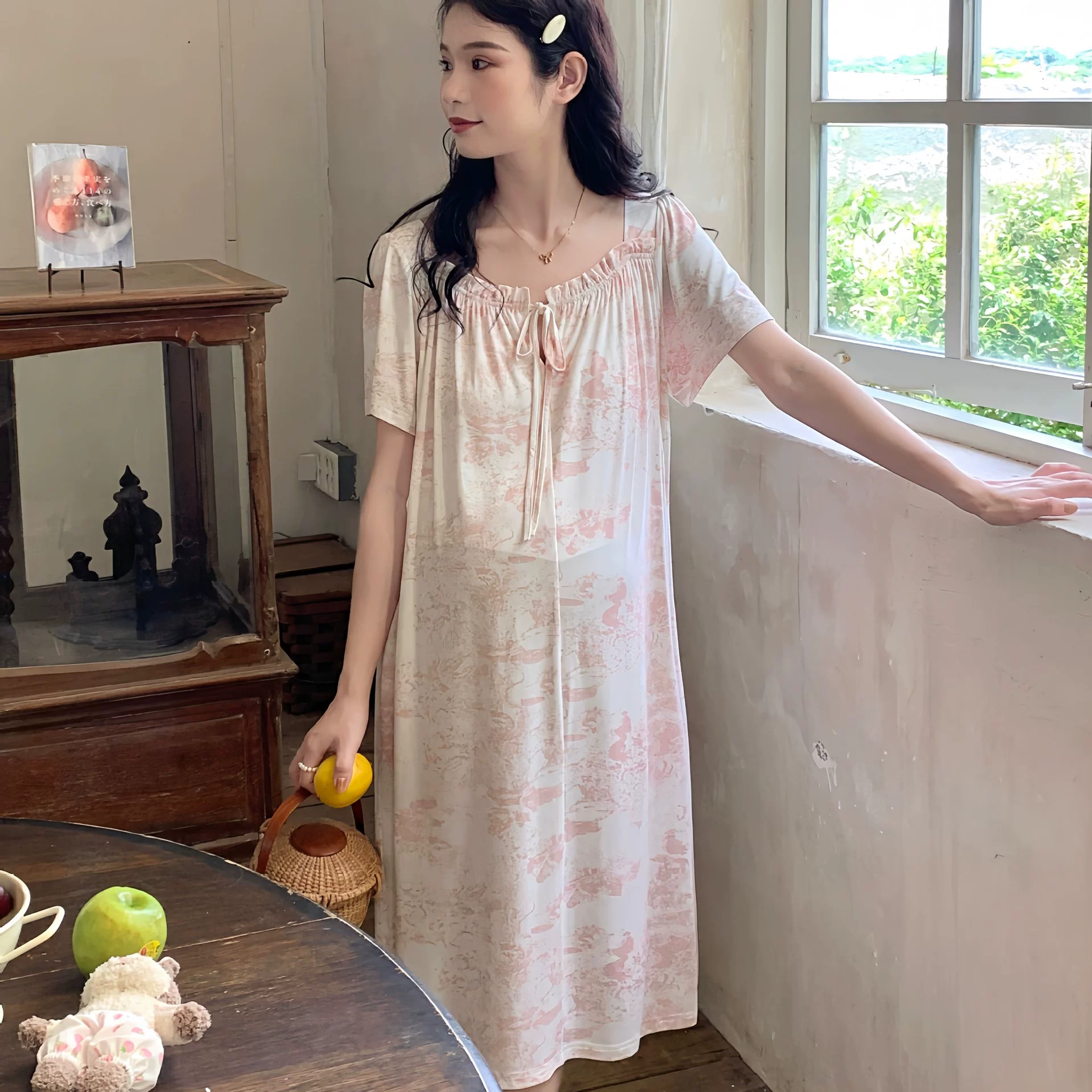 Пятно 88122 с нагрудным ковриком платье для кормления летние тонкие послеродовые модальные юбки для кормления одежды