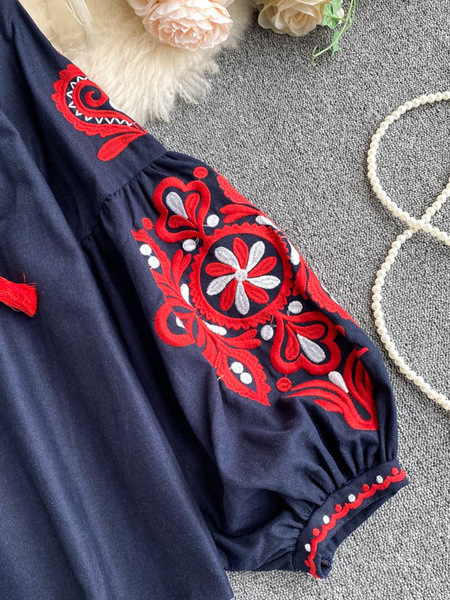 brand retro ethnic embroidery