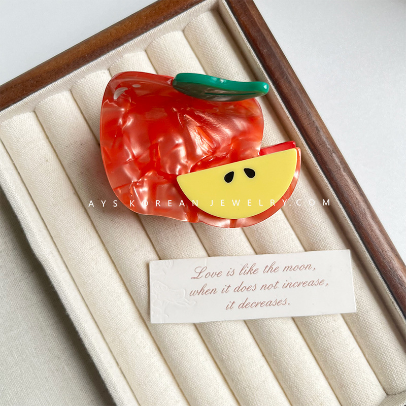 Women's Gender Cute Sweet Women's Splicing Fruit Acetic Acid Hair Clip Hair Claws