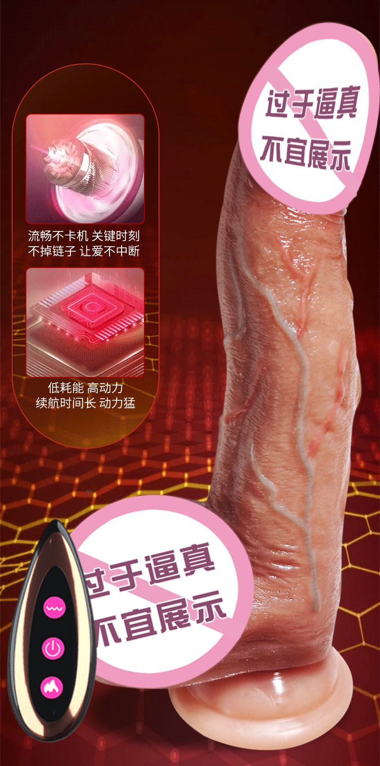 Jiuai Realistic Dildo Sex Machine with Soft Liquid Silicone, Automatic Self-Pleasure Device — detail image 5