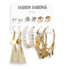 Earrings, jewelry, set, European style, suitable for import, boho style, 6 pair