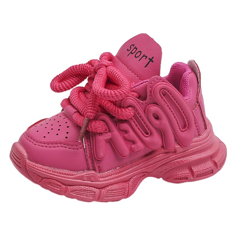 2024 primavera y otoño nueva zapatilla de deporte de los niños celebridad de Internet niñas zapatos de papá niños zapatos de los estudiantes al por mayor