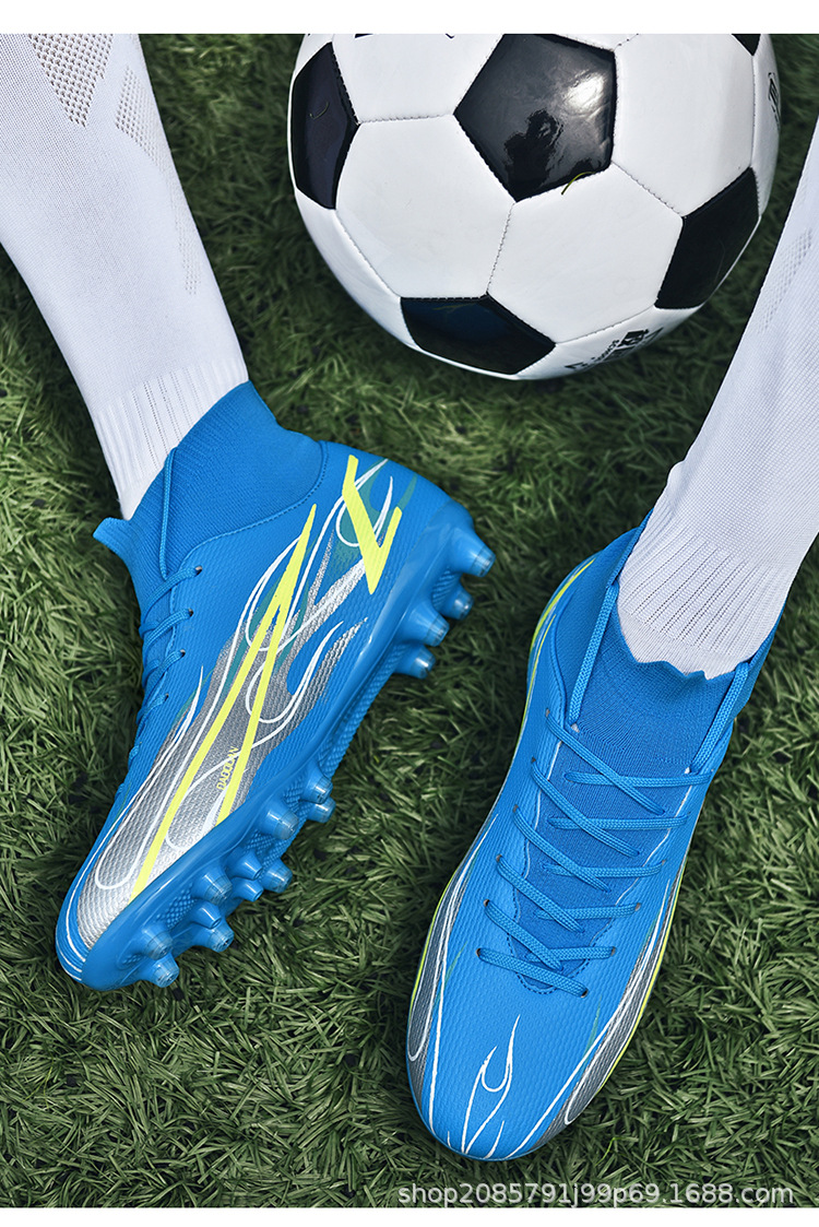 Scarpe da calcio alte transfrontaliere 46 di grandi dimensioni 47 AG unghie lunghe tf unghie rotte set di calzini da uomo e da donna_voghion.com