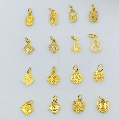 G18k Ancient Gold Pendant Pendant Hand string Bracelet Necklace DIY parts