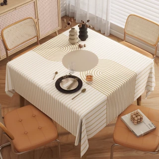侘寂风餐桌桌布免洗防油防水防烫pvc餐桌垫轻奢高级感家用茶几垫