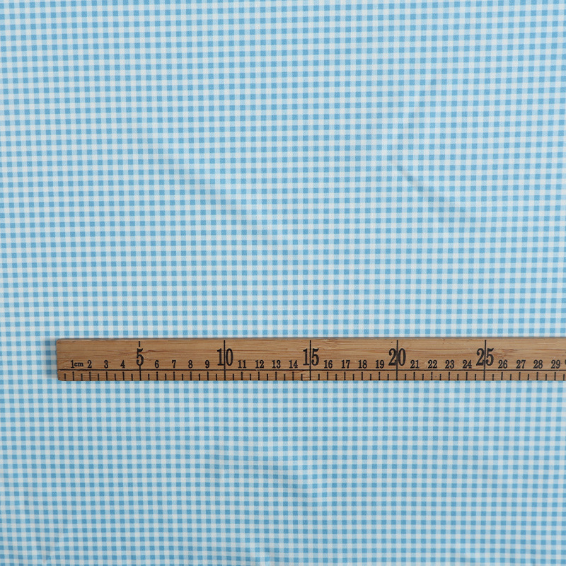 Tejido de poliéster a cuadrícula 100D cuatro lados 3mm tela de impresión a cuadrícula primavera y verano vestido de tela de camisa de poliéster