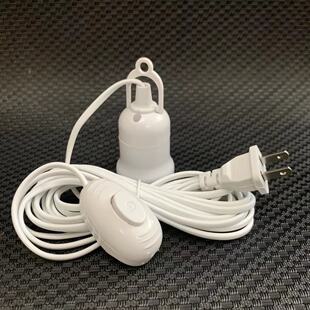 American Two-plug Hanging E27 Screw Movable Extension Line with Hook Switch Lamp Holders Screw Lamp Holders