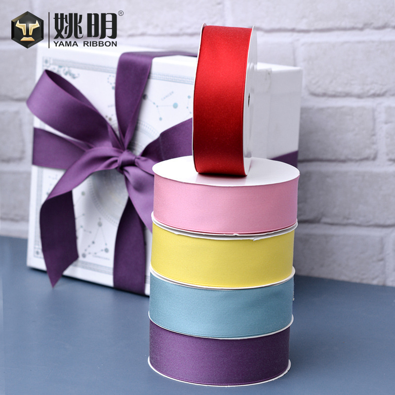 Yao Ming en stock 2,8 CM poliéster algodón accesorios de ropa cinta ramo fresco cinta boda caramelo caja de regalo cinta de embalaje