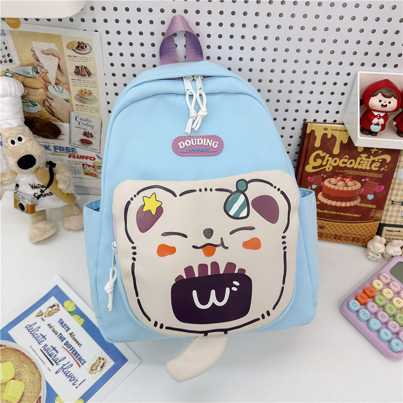 Mochila escolar de gran capacidad de dibujos animados lindos osos para niños y niñas, mochila de viaje ligera para niños