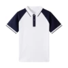 JP-204 white short sleeves (shoulder and chest navy) [High quality]