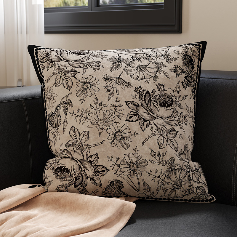Sofá de estilo medieval almohada retro almohada doméstica cabezal de cama almohada de cama almohada de ventana con núcleo desmontable y lavable