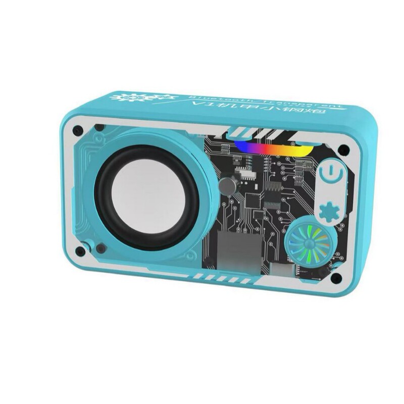 Cross-border transparent mecha-style plug-in wireless Bluetooth mini speaker, portable outdoor desktop speaker popular on social media Cross-border transparent mecha-style plug-in wireless Bluetooth mini speaker, portable outdoor desktop speaker popular on social media