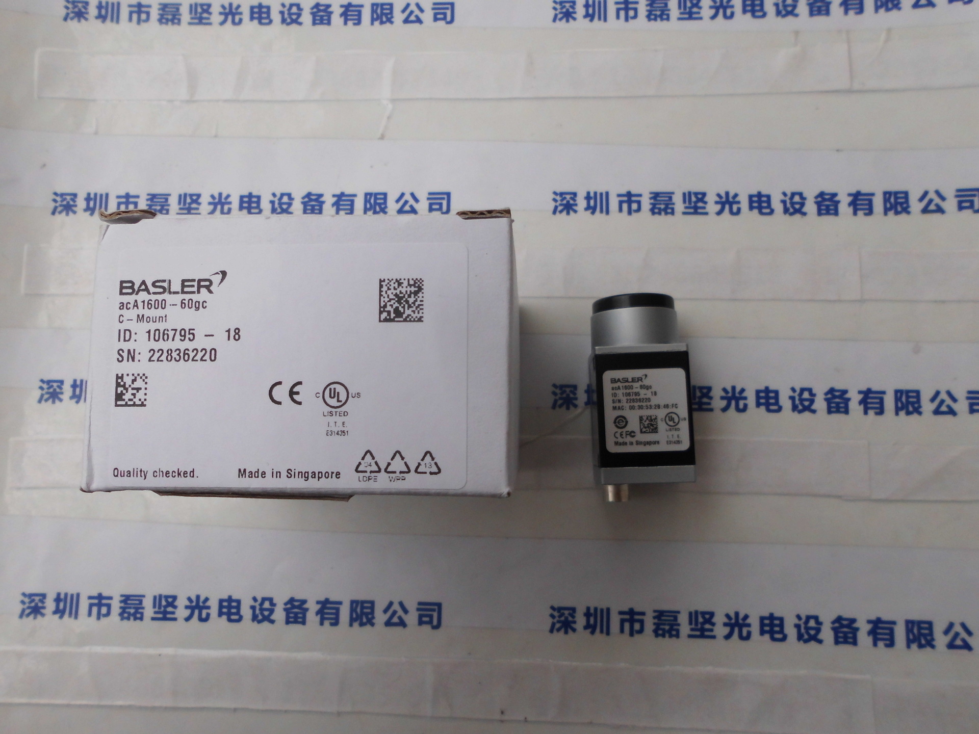 巴斯勒BASLER　acA1600-60gc 面阵相机