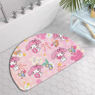 Cartoon Toilet Door Mat, Avtomobil döşəmə paspasları - melody-in-flower-season-semicircle-4060