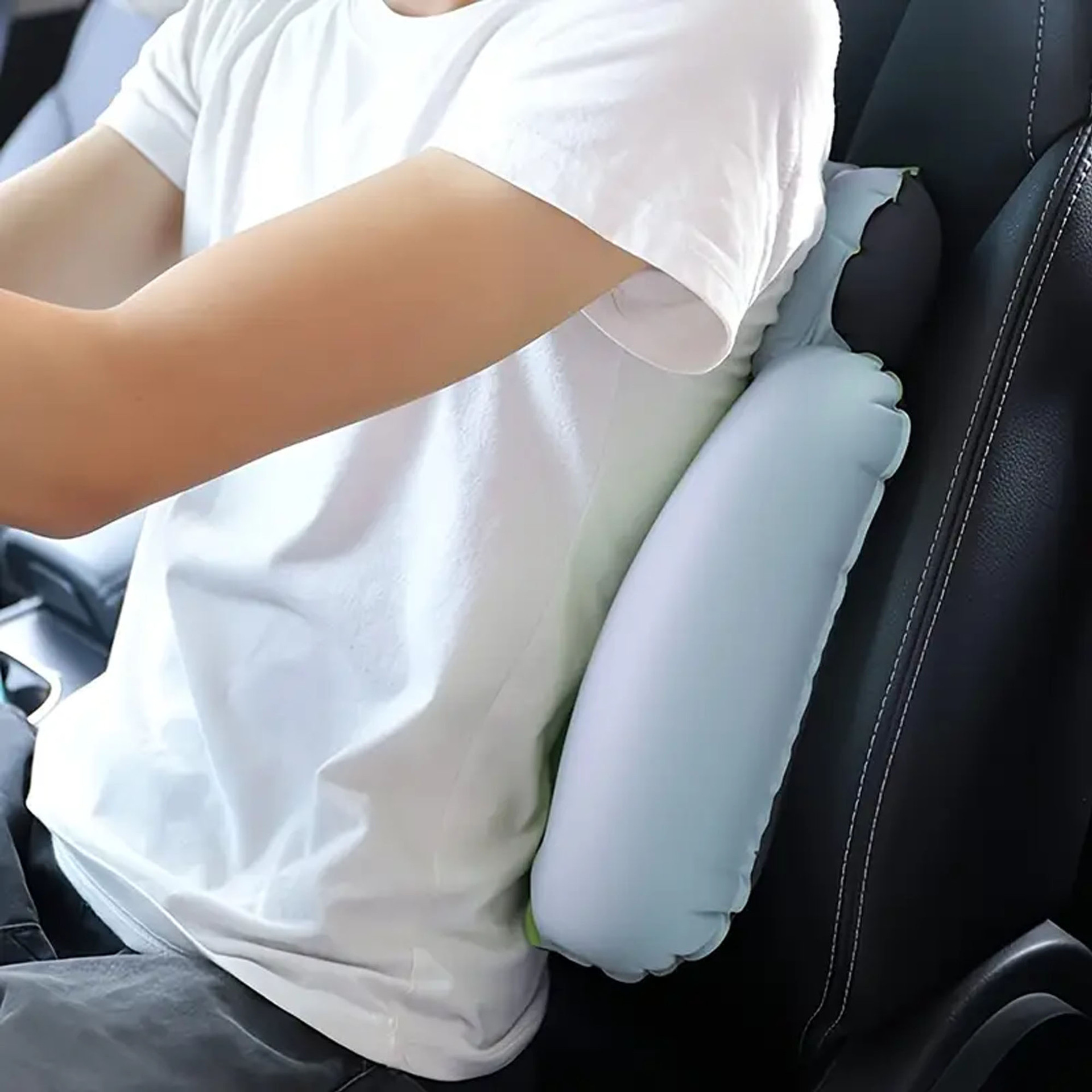 Cuscino lombare gonfiabile a forma di h per viaggi comodi_voghion.com