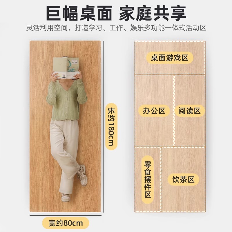Mesa de computadora con piernas de madera sólida para el hogar de escritorio puede poner el host para la sala de estar mesa de oficina de doble mesa de trabajo