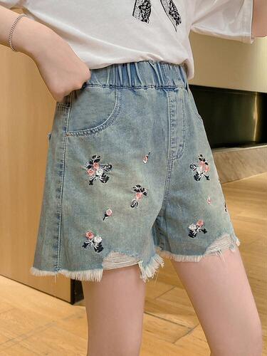 Children's Shorts, Girls 'Summer New Jeans, Children's Wear, Girls Denim Shorts