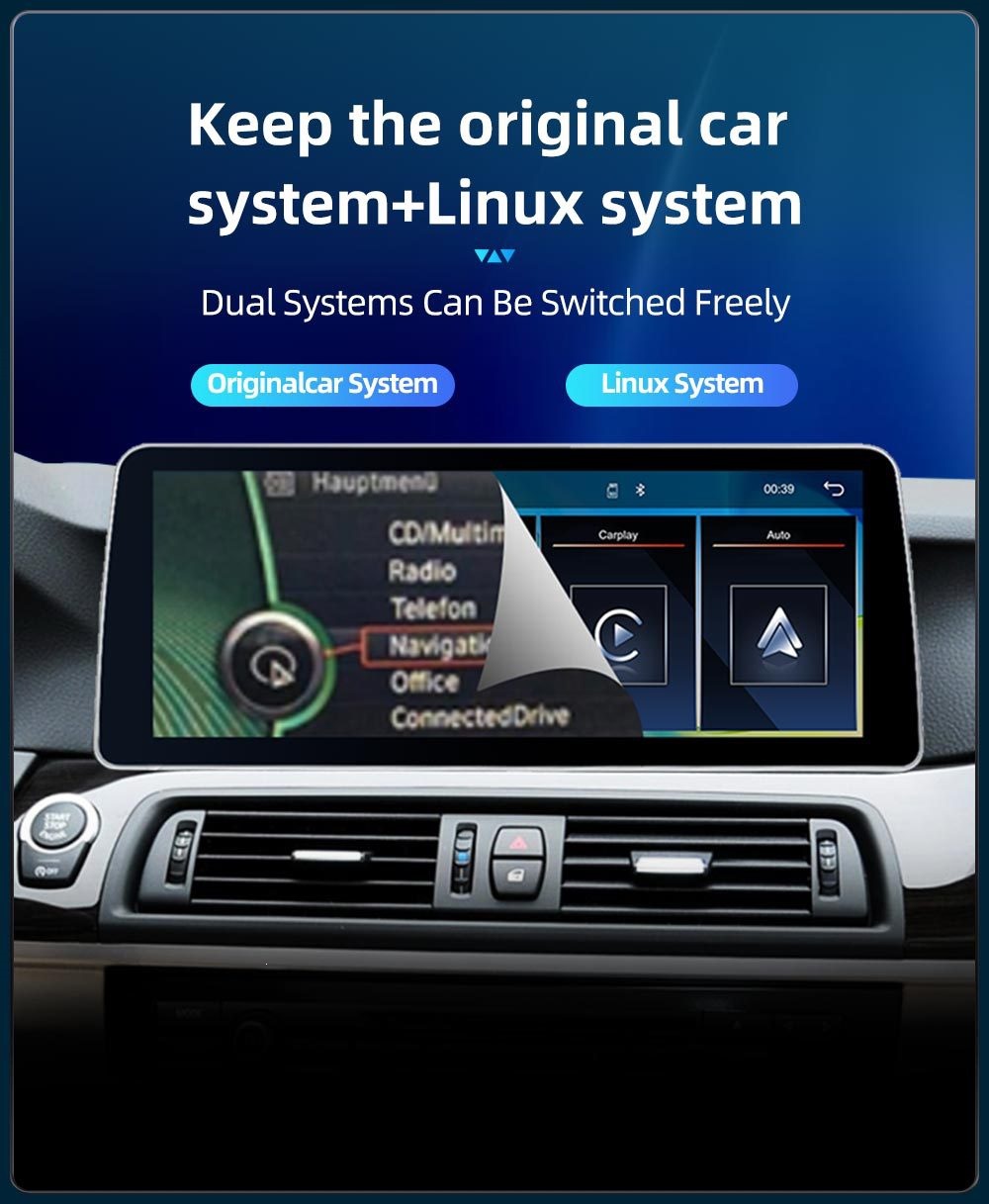 12.3inch Suitable for BMW 5 Series F10 F11 central control large screen navigation Carplay car player
