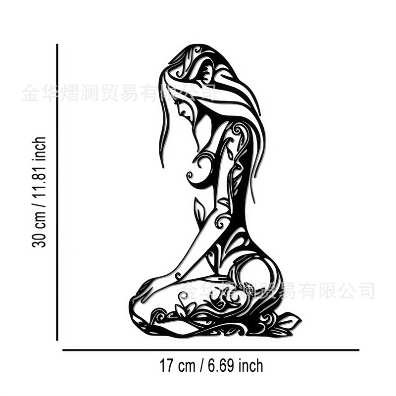 クロスボーダー鉄のシルエットヨーロッパスタイルの鉄絵画工芸品吊り下げ金属壁装飾絵画現代アート壁装飾|undefined
