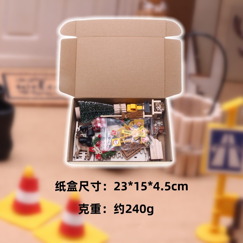 ドールハウス ドールハウス ミニ無地ベース屋根ドアセット BJD ミニチュア クリスマス ゴブリン シーン 小道具 アクセサリー|undefined