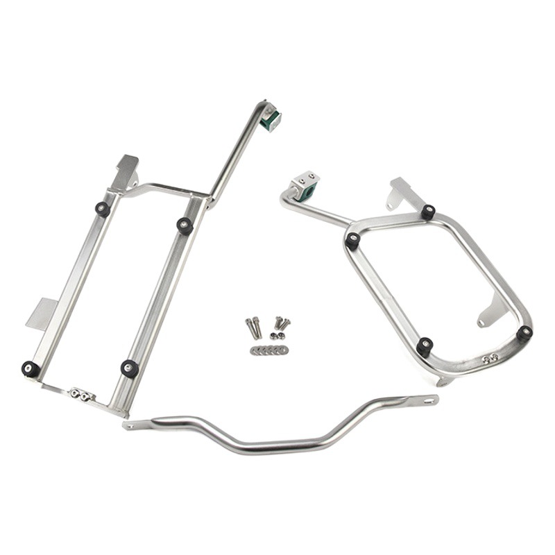 Adecuado para BMW r1200gs/1250gs derecha ocultar escape caja lateral soporte instalación sin pérdidas Acero inoxidable caja lateral soporte