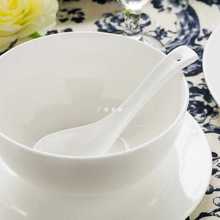 隆達骨瓷奶油風餐具碗家用新居入宅套裝碗洗碗機飯碗陶瓷面碗純白