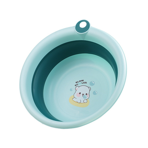 Wholesale Odorless Thick PP Plastic Face Basin, Household Foldable Basin, Portable Hanging Hole Storage, Fast Shipping