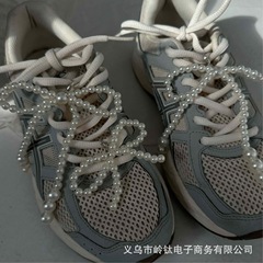 韓國珍珠蝴蝶結鞋花掛飾 DIY裝飾鞋帶扣少女心超仙芭蕾風高級感