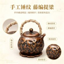 清仓紫铜茶壶纯手工錾刻家用复古烧水壶纯紫铜功夫茶具1300ML烧水