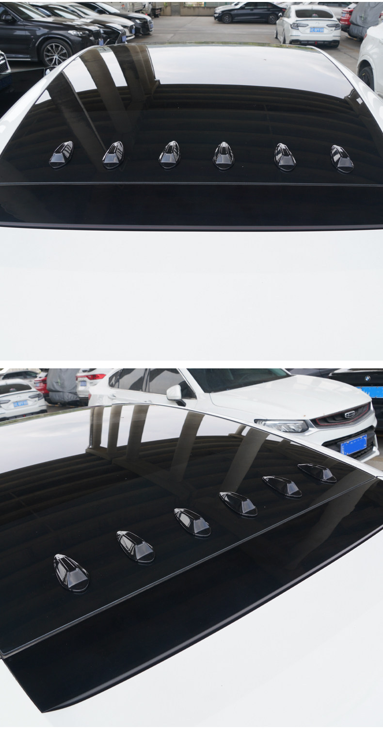 Car Shark Fin Personalized Decorative Antenna Modification Universal Roof Small Tail Wing Body Carbon Fiber Texture Spoiler Car Accessories