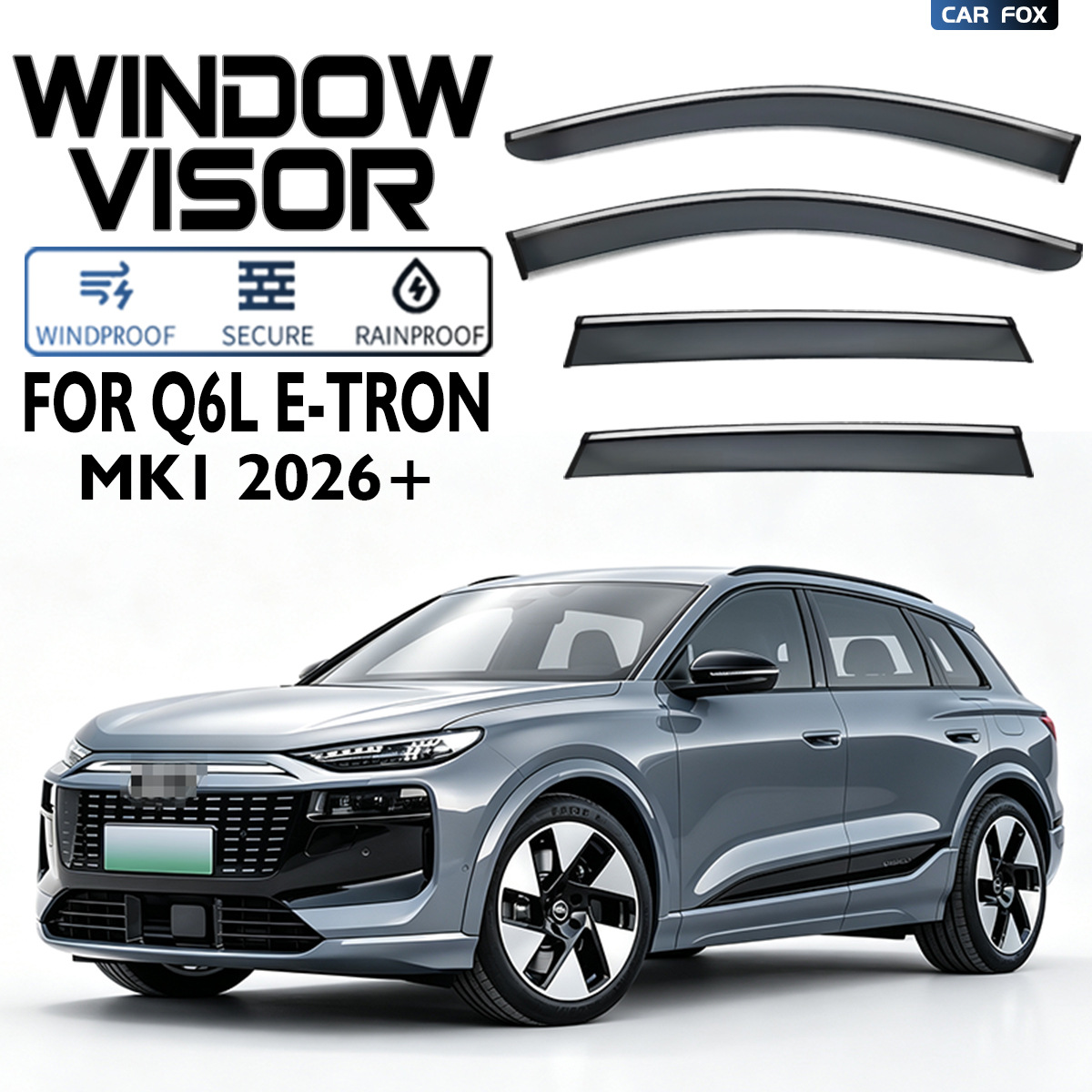 Suitable for Audi Q6L E-Tron Car Window Rain Visor Audi Q6 Window Visor