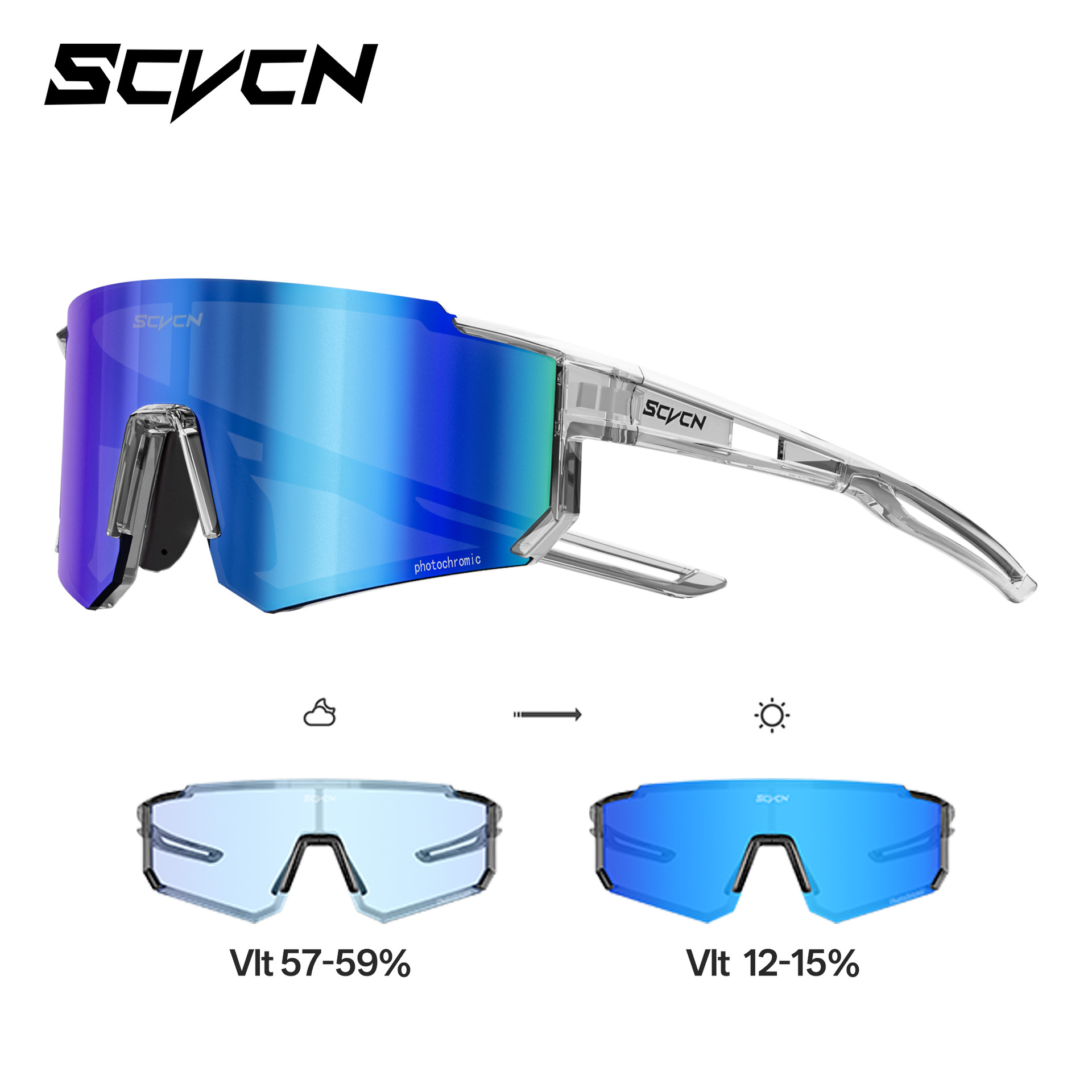 Gafas de Sol Fotocromáticas para Ciclismo de PC A Prueba de Viento para Carrera y Ciclismo de Montaña image 5
