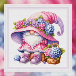 Factory direct a generation of cross stitch new thread embroidery cute cartoon hydrangea dwarf living room hand painting