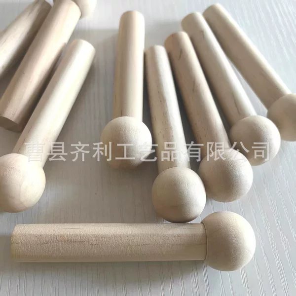 Pegboard Accessories Pine Wood Matchstick Wooden Rod Storage Rack Round Hole Round Ball Hook Solid Wood Gadget 15mm