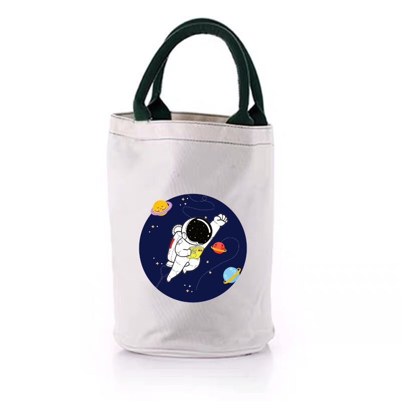 Bolsa de almuerzo de estilo japonés aislado Bento bolso estudiante almuerzo impermeable oficinista almuerzo bolsa de lona de gran capacidad